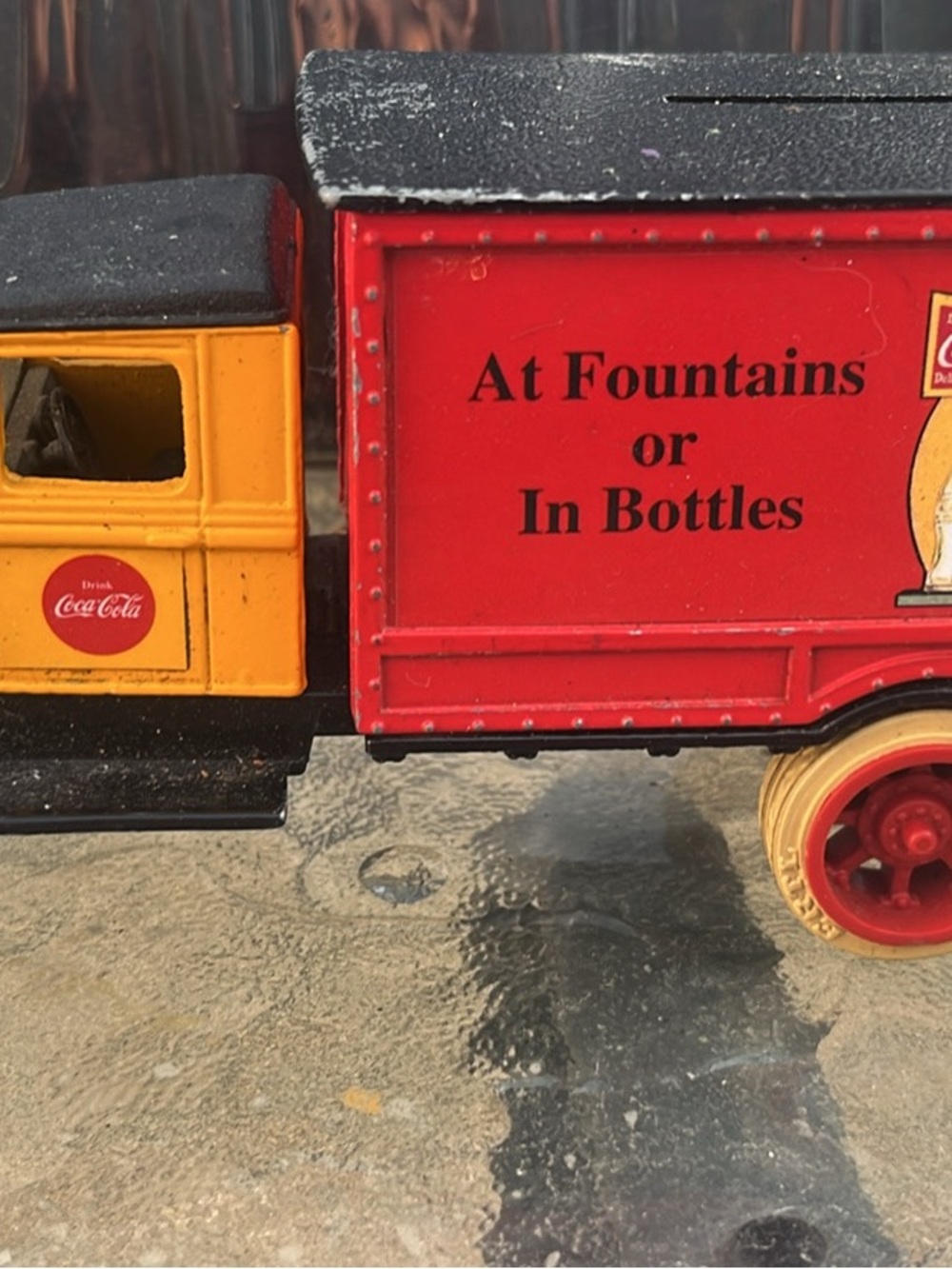 Coca Cola Red and Yellow Delivery Truck Toy